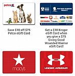 Southwest, Macy's, Doordash and more eGift Cards 10% - 15% off