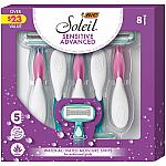 8-Count BIC Soleil Sensitive Advanced Womens 5 Blade Razors Gift Set $5 & More