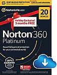 Norton 360 Deluxe 2021 – Antivirus software for 5 Devices $19.99 Norton 360 Platinum 2021 – for 20 Devices - 3 Months FREE $34.99
