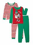 4-Pc Holiday Toddler Kids' Cotton Pajama Sets $7.50
