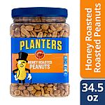 Planters Honey Roasted Peanuts, 34.5 oz Jar $3.50 and more