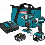 Makita 18V LXT Impact Wrench & Driver w/Battery Kit $149 (Today only)