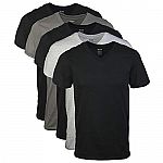 (Back) 5-Pk Gildan Men's Assorted V-Neck T-Shirts $5