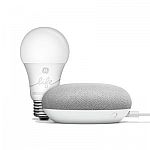 Google Smart Light Starter Kit Bridge + 2-Pack GE by C Smart Bulbs $55