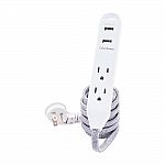 CyberPower 3-Outlet Surge Protector w/ 2x USB Ports & 6' Braided Cord $5.88
