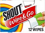 12Pk Shout Wipes 12-Count $12.24