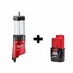 Milwaukee M12 400 Lumen Lantern / Flood Light + 2.0Ah M12 Battery $49 (org $128)
