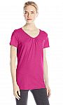 Hanes Women's Shirred V-Neck T-Shirt $4