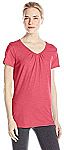 Hanes Women's Shirred V-Neck T-Shirt $4