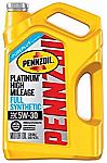 5Qt Pennzoil Platinum Full Synthetic 5W-30 Motor Oil $15.85