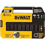 DEWALT Impact Socket Set, SAE, 1/2-Inch, 10-Piece (DW22812) $21.22