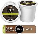 16-Count Peet's Coffee Decaf House Blend K-Cups (Dark Roast) $4 + $1 Digital Credit