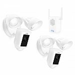 2-Pack Ring Outdoor Wi-Fi Wired Standard Surveillance Camera with Motion Activated Floodlight with Chime Pro $360 & More