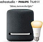 Echo Studio with Philips Hue Bulb $170 (Org $230)