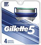 4-Ct Gillette 5 Men's Razor Blade Refills $3.59 and more