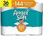 72-count Angel Soft Mega Roll Toilet Paper $44.90