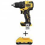 DEWALT ATOMIC 20-Volt MAX Brushless Cordless 1/2" Drill/Driver + Battery $119 and more