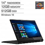 Lenovo Flex 14 2-in-1 1080p IPS Touchscreen Laptop (Ryzen 7 3700U 12GB 512GB SSD Vega 10) $529.99