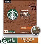 32-Count Starbucks Decaf Pike Place Roast K-cups $11