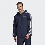 Adidas Men's Essentials 3-Stripes Woven Windbreaker $33 (was $65)