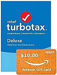 TurboTax Deluxe + State 2019 Tax + $10 Amazon GC $50