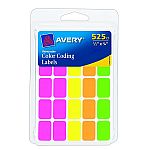 525-Pk Avery Removable Color Coding Labels, Rectangular, Assorted Colors $1.68