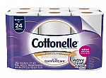 12pk Cottonelle Toilet Paper, Biodegradable Bath Tissue 2 for $16