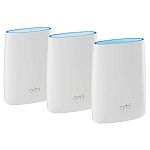 3-pack NETGEAR Orbi Whole Home Mesh Wi-Fi System with Advanced Cyber Threat Protection $300