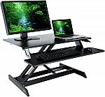 AmazonBasics Height Adjustable Standing Desk Converter $109