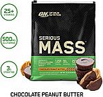 12-Pound OPTIMUM NUTRITION Serious Mass Weight Gainer Protein Powder, Chocolate Peanut Butter $16.73