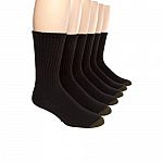6-Pack Men's Gold Toe Cotton Crew Athletic Socks $10