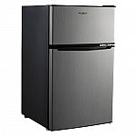Whirlpool 3.1 Cu. Ft. Mini Refrigerator with Dual Doors $136