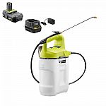 Ryobi ONE+ 18-Volt Lithium-Ion Cordless 2 Gal. Chemical Sprayer with 2.0 Ah Battery and Charger Included $70