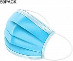 Attrakey non-woven fabric 3 Ply disposable face masks, 50 PACK, Blue $29.99