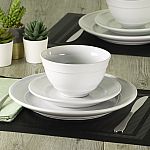 12-Piece Mainstays Stoneware White Dinnerware Set (Service for 4) $13.80