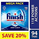 Finish All in 1 94ct Dishwasher Detergent Powerball $11.37