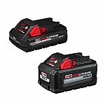 Milwaukee M18 18V 3.0Ah Battery + M18 18V 6.0Ah Battery $149