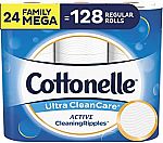 24-Count Cottonelle Ultra CleanCare Toilet Paper $25.18
