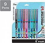9-pack PILOT Precise V5 Stick Deco Collection Liquid Ink Rolling Ball Stick Pens $5