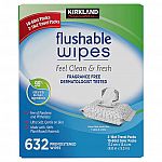 632-Ct Kirkland Signature Moist Flushable Wipes $22 + Free Shipping