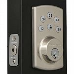 Kwikset Powerbolt2 Satin Nickel Single Cylinder Electronic Deadbolt Featuring SmartKey Security and Cove Passage Knob $54 and more