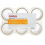 6-Rolls Staples Moving & Storage Packing Tape 1.88 x 54.6 yards $7.70