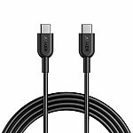 Anker Powerline II USB-C to USB-C 2.0 Cord (6ft) USB-IF Certified Power Delivery PD Charging Cable $7