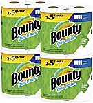 8 Family Rolls Bounty Quick-Size Paper Towels (20 Regular Rolls) $22