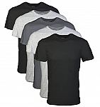 5-Pack Gildan Men's Crew or V-Neck T-Shirt $9