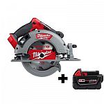 Milwaukee M18 FUEL 18V Cordless Circular Saw + Free M18 XC 5.0Ah Battery $199 ((Save $179) & More
