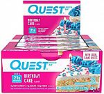 12-Count Quest Nutrition Birthday Cake Protein Bar $13.85