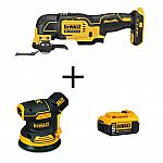 DEWALT ATOMIC 20V Brushless Cordless Oscillating Tool (Tool-Only) w/ Bonus Bare 20V 5 in. Sander and 20V Lithium Ion Pack 5 Ah $199 (50% Off)