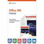 Microsoft Office 365 Home 1-year Subscription (up to 6 people)  $60,  Office Home and Student 2019 $85