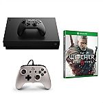 Xbox One 1TB 4K Ultra HD Gaming Console Bundle + Game + Wired Controller (Microsoft Re-certified) $259